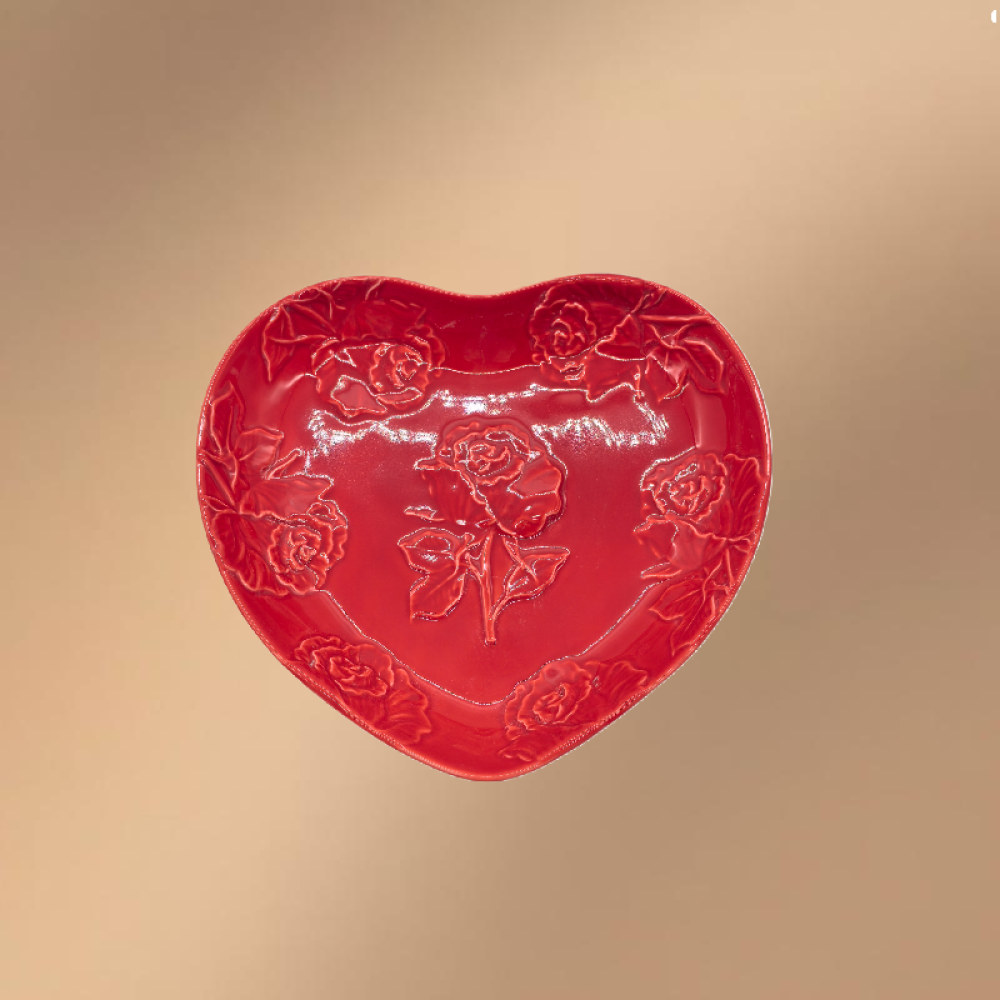 Heart Shaped Porcelain Dinner & Dessert Plate
