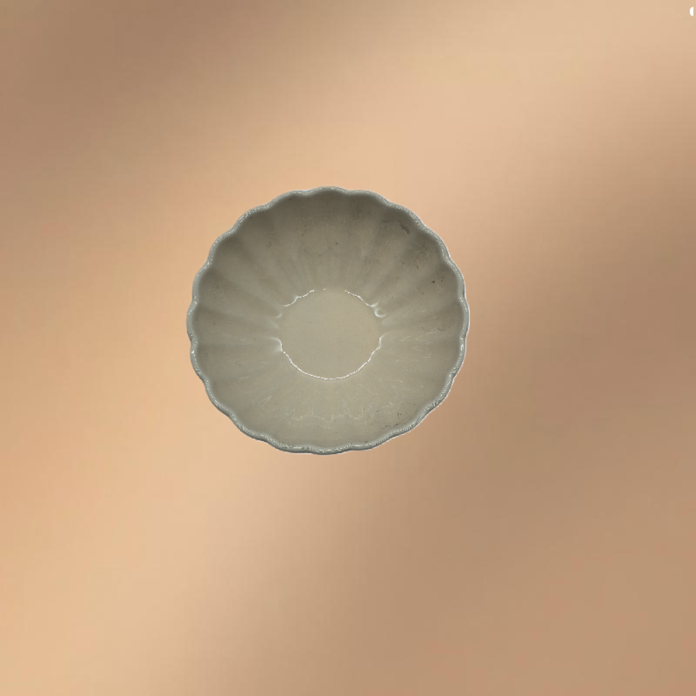 Chrysanthemum Shaped Yellow Porcelain Bowl,Small Bowl For Soup,Yogurt,Fruit