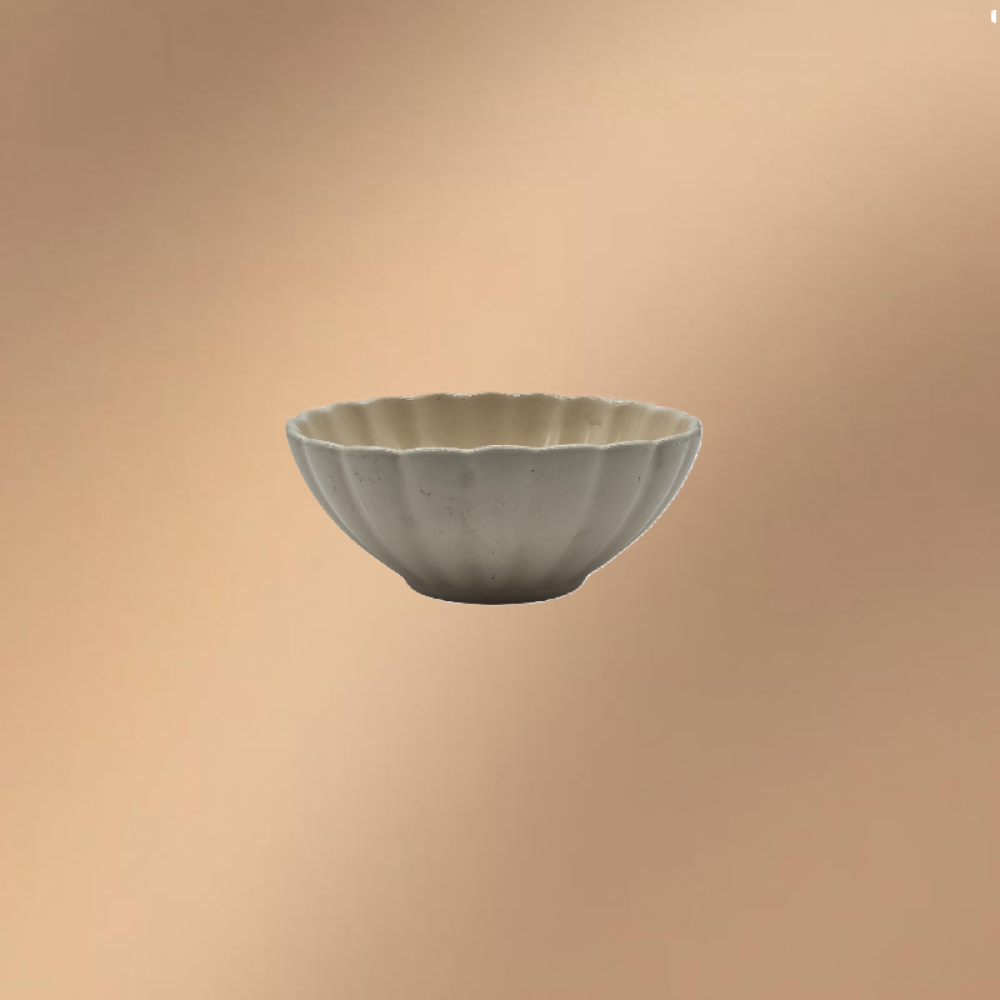 Chrysanthemum Shaped Yellow Porcelain Bowl,Small Bowl For Soup,Yogurt,Fruit