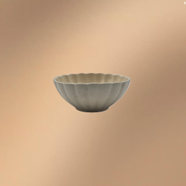 Chrysanthemum Shaped Yellow Porcelain Bowl,Small Bowl For Soup,Yogurt,Fruit