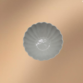 Chrysanthemum Shaped White Porcelain Bowl,Small Bowl For Soup,Yogurt,Fruit