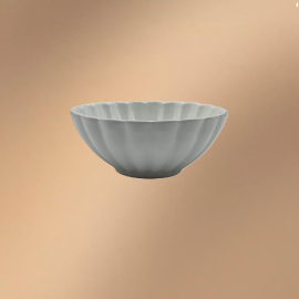 Chrysanthemum Shaped White Porcelain Bowl,Small Bowl For Soup,Yogurt,Fruit