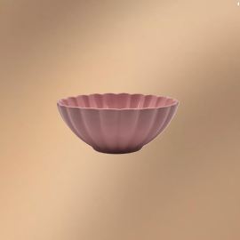 Chrysanthemum Shaped Pink Porcelain Bowl,Small Bowl For Soup,Yogurt,Fruit