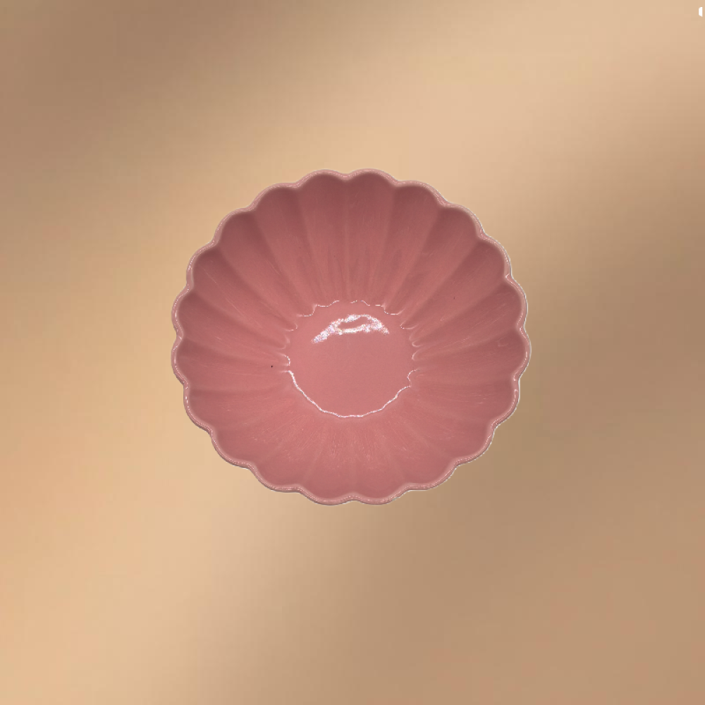 Chrysanthemum Shaped Pink Porcelain Bowl,Small Bowl For Soup,Yogurt,Fruit