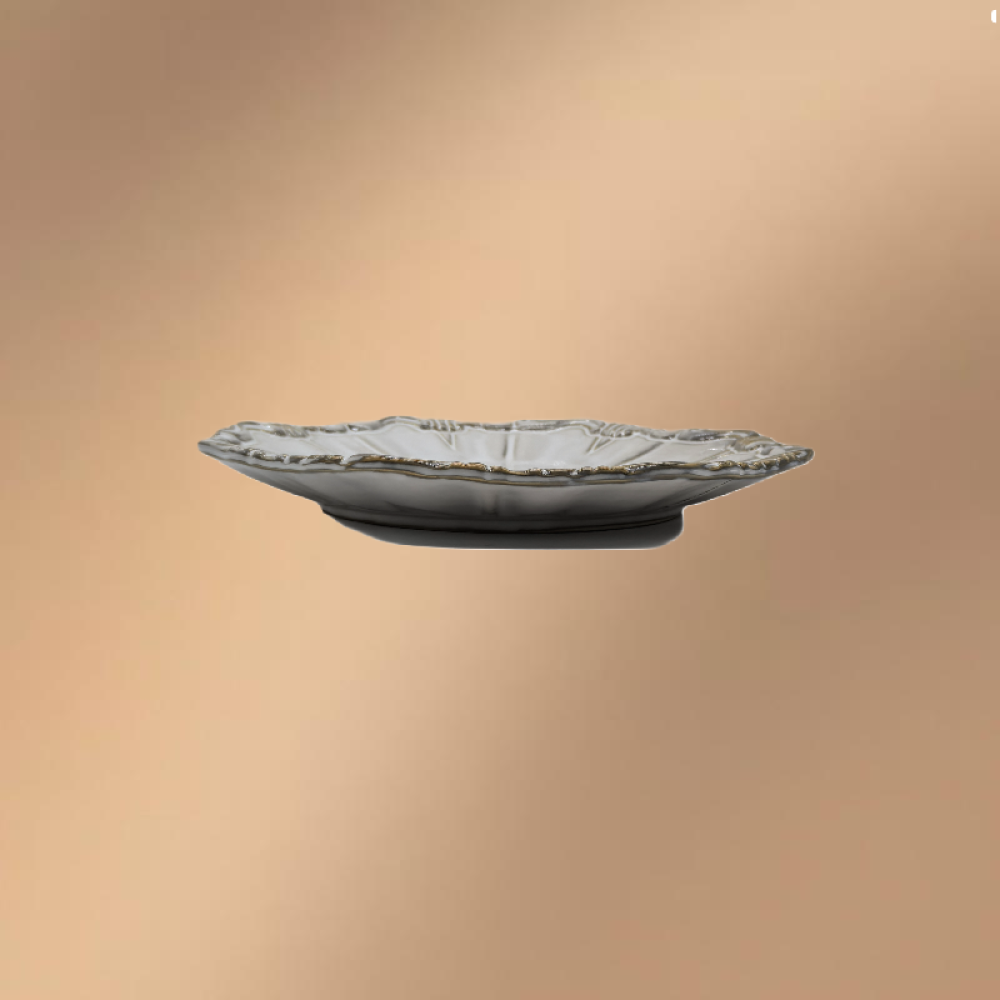 Porcelain Dinner Plate,Embossed Serving Dish