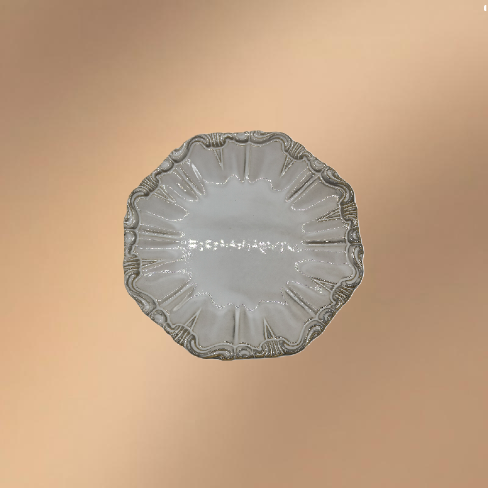 Porcelain Dinner Plate,Embossed Serving Dish
