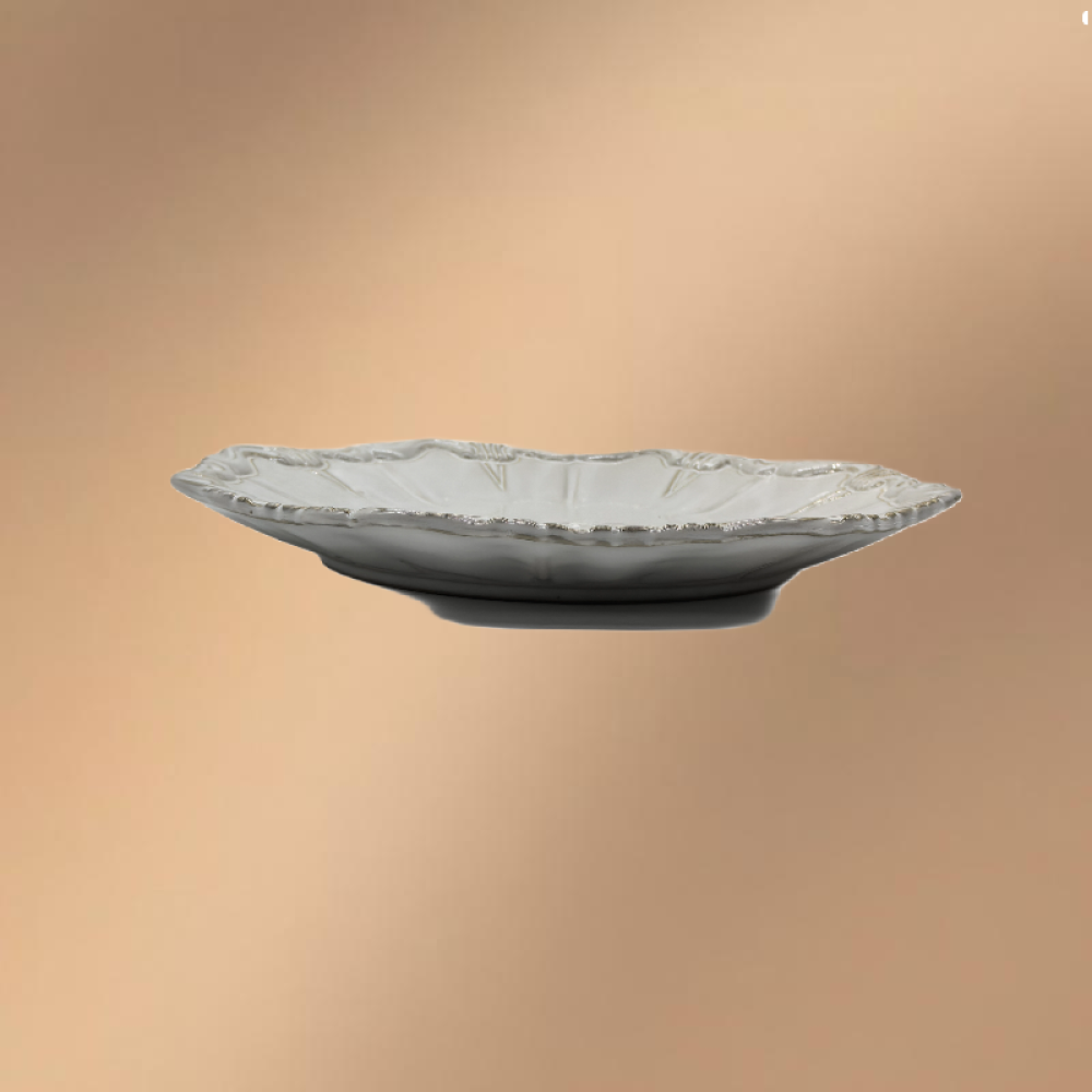 Porcelain Dinner Plate,Embossed Serving Dish