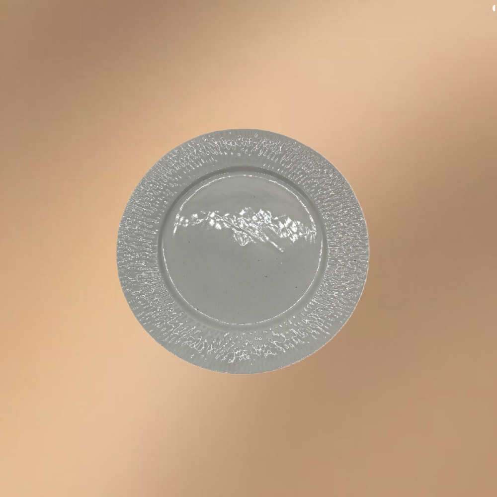 Porcelain Dinner Plate,Embossed Serving Dish