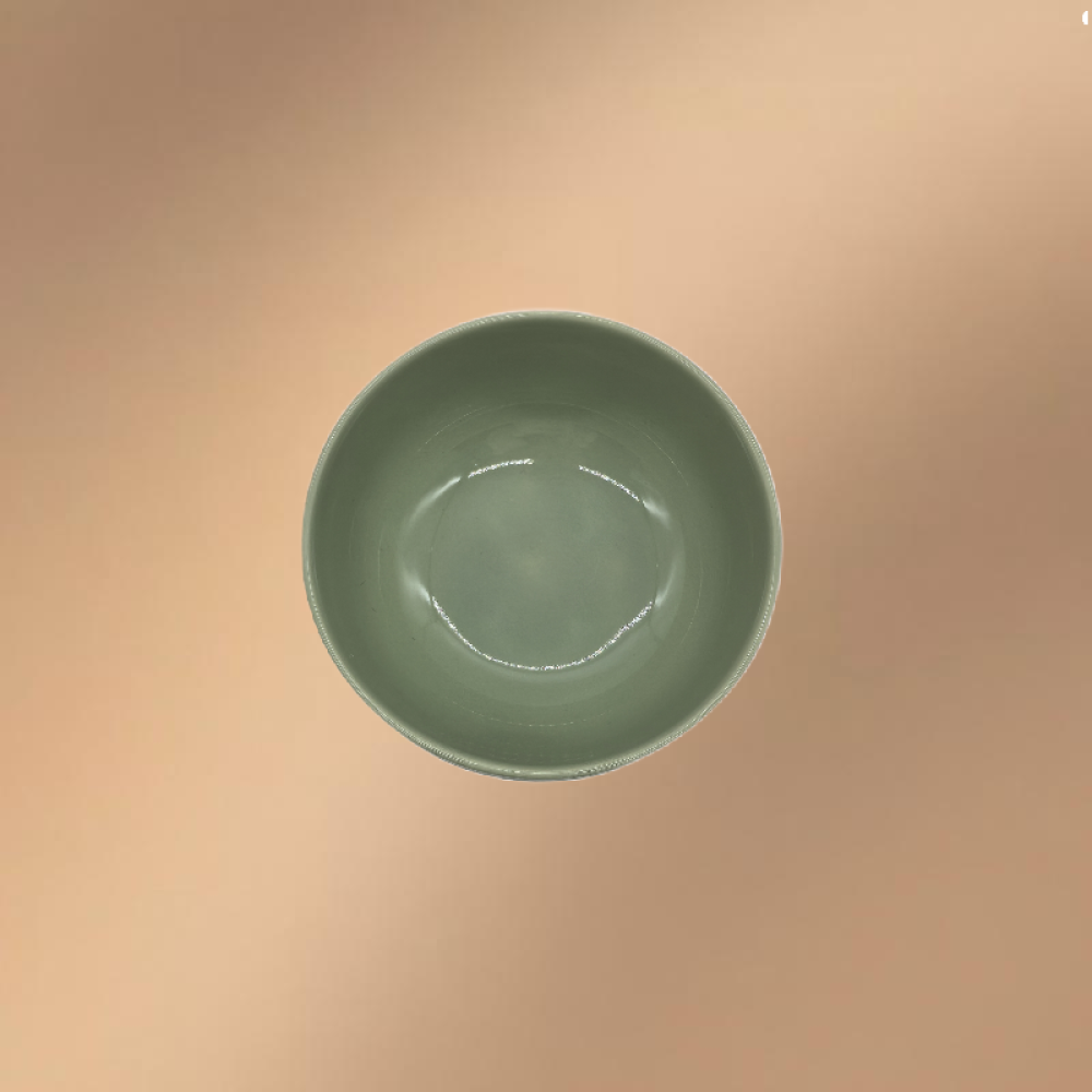 Green Embossed Porcelain Bowl For Rice,Soup,Cereal,Yogurt