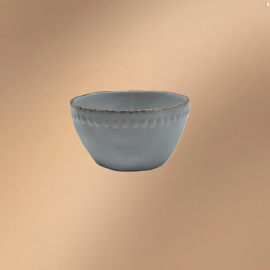 Gray Embossed Porcelain Bowl For Rice,Soup,Cereal,Yogurt