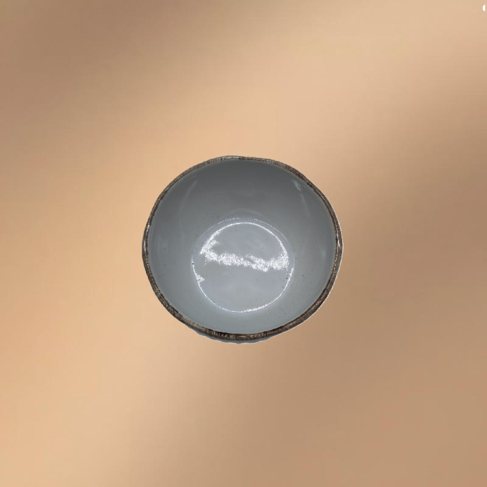 Gray Embossed Porcelain Bowl For Rice,Soup,Cereal,Yogurt