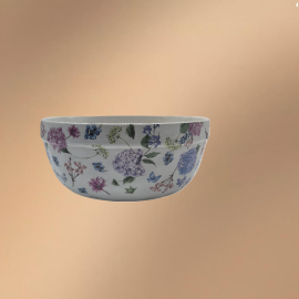 Large Porcelain Soup Bowl,Large Serving Bowl With Floral Patterns