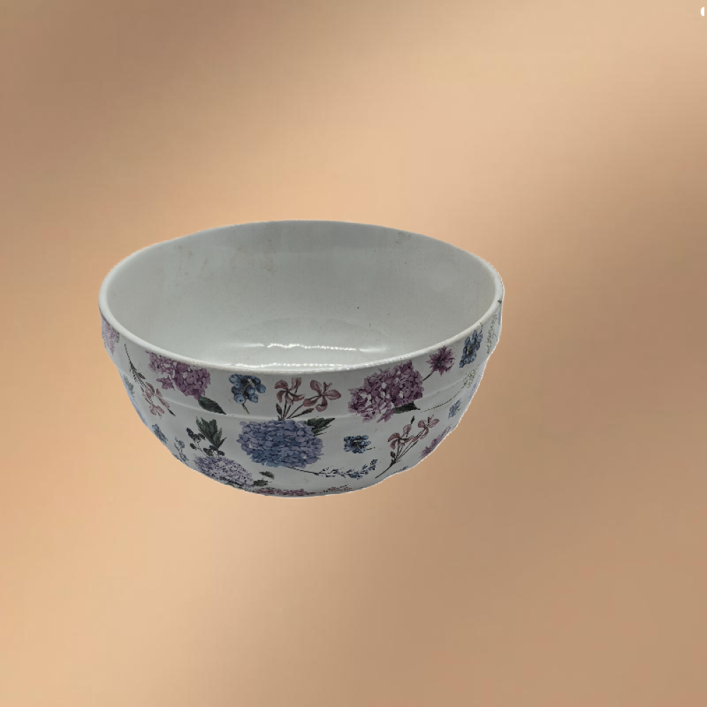 Large Porcelain Soup Bowl,Large Serving Bowl With Floral Patterns