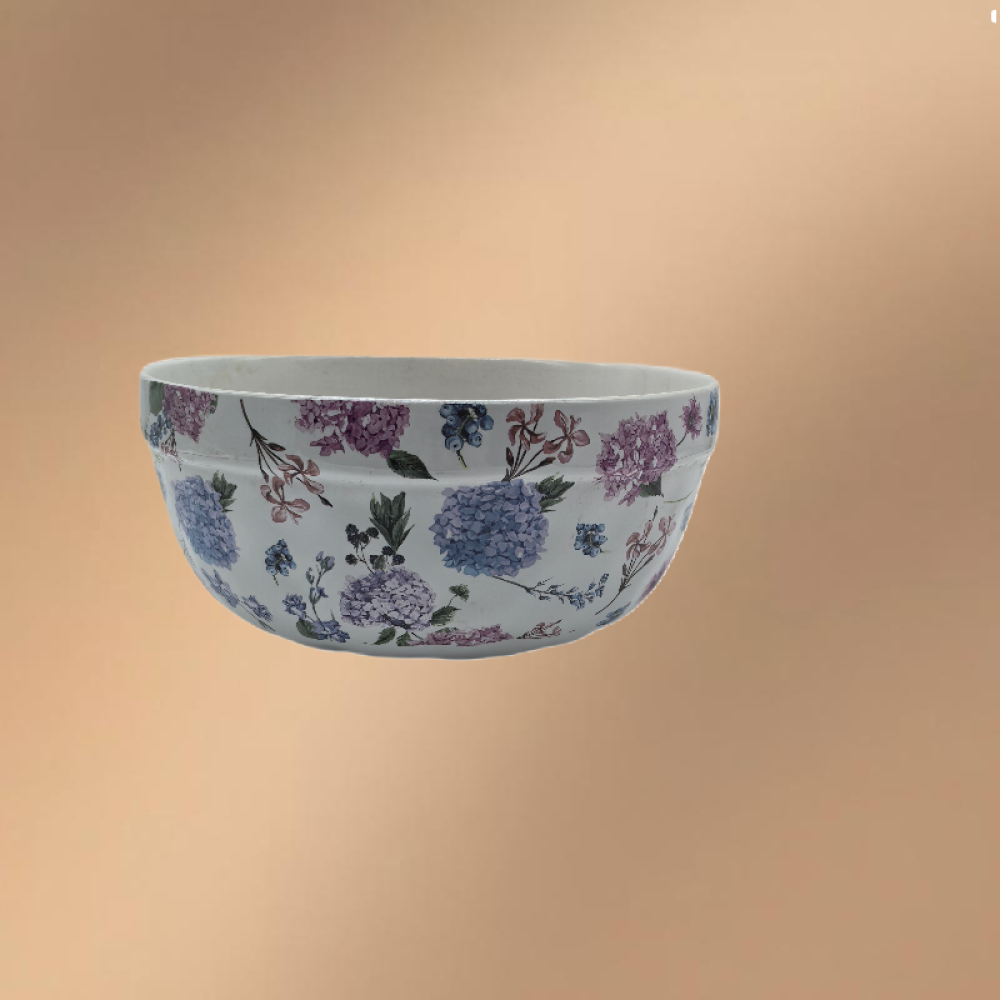 Large Porcelain Soup Bowl,Large Serving Bowl With Floral Patterns