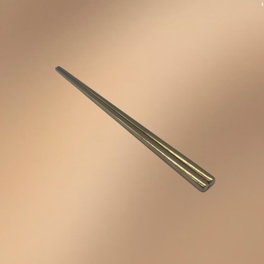 Golden Stainless Steel Chopsticks And Metal Tableware