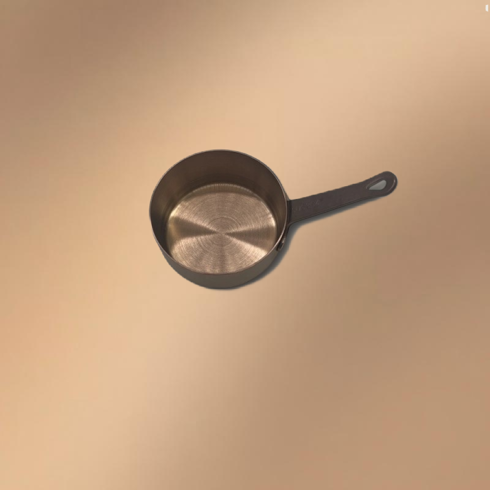 Stainless Steel Golden-Handled Dipping Dish