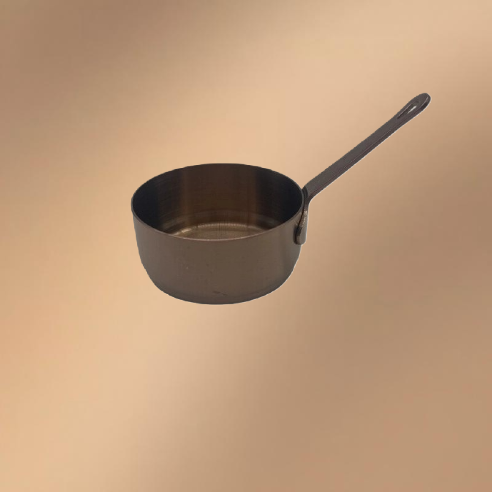 Stainless Steel Golden-Handled Dipping Dish