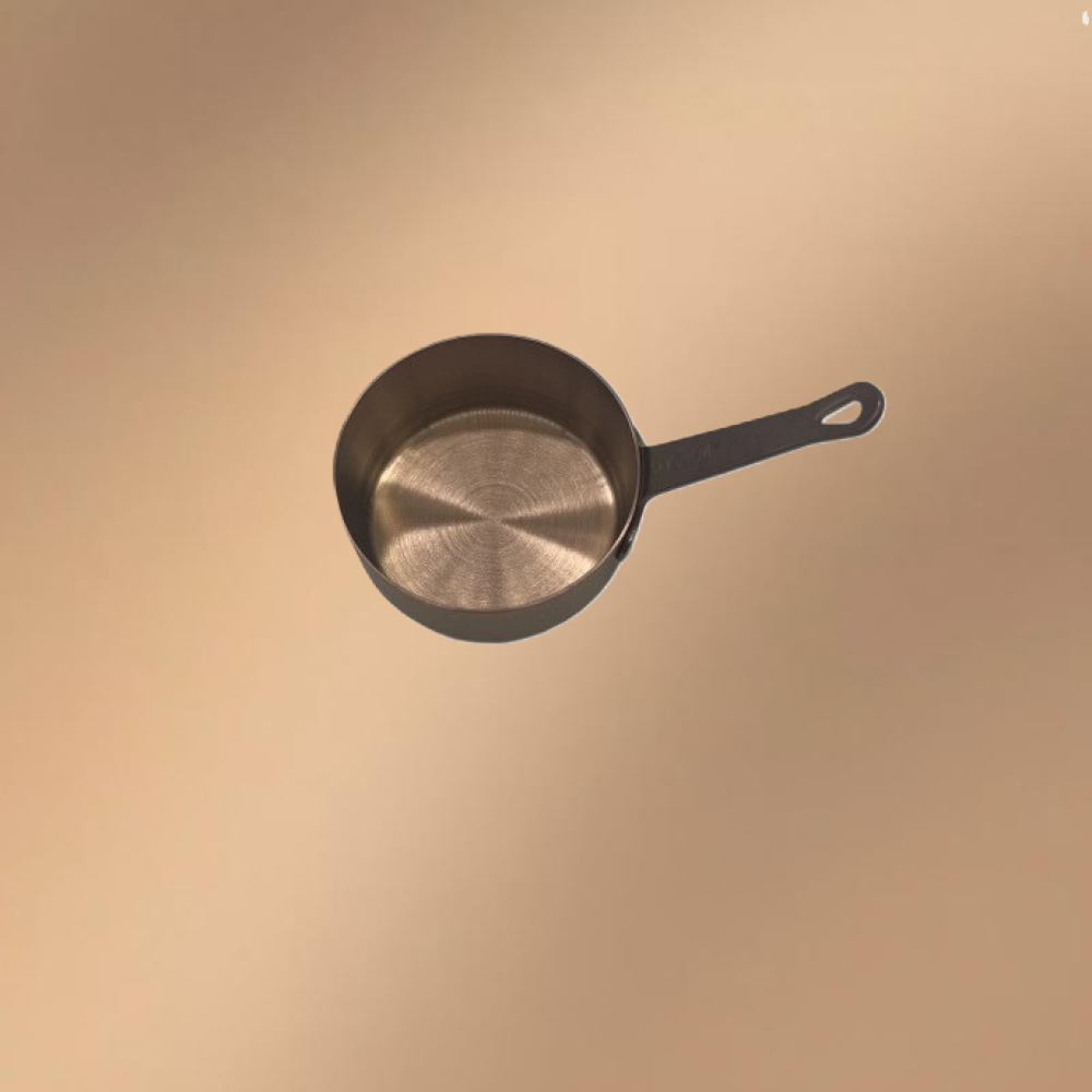 Stainless Steel Golden-Handled Dipping Dish