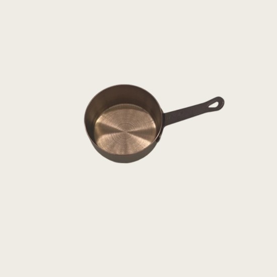 Stainless Steel Golden-Handled Dipping Dish