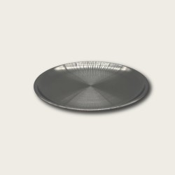 Silver Stainless Steel Round Snack Plate