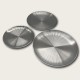 Silver Stainless Steel Round Snack Plate