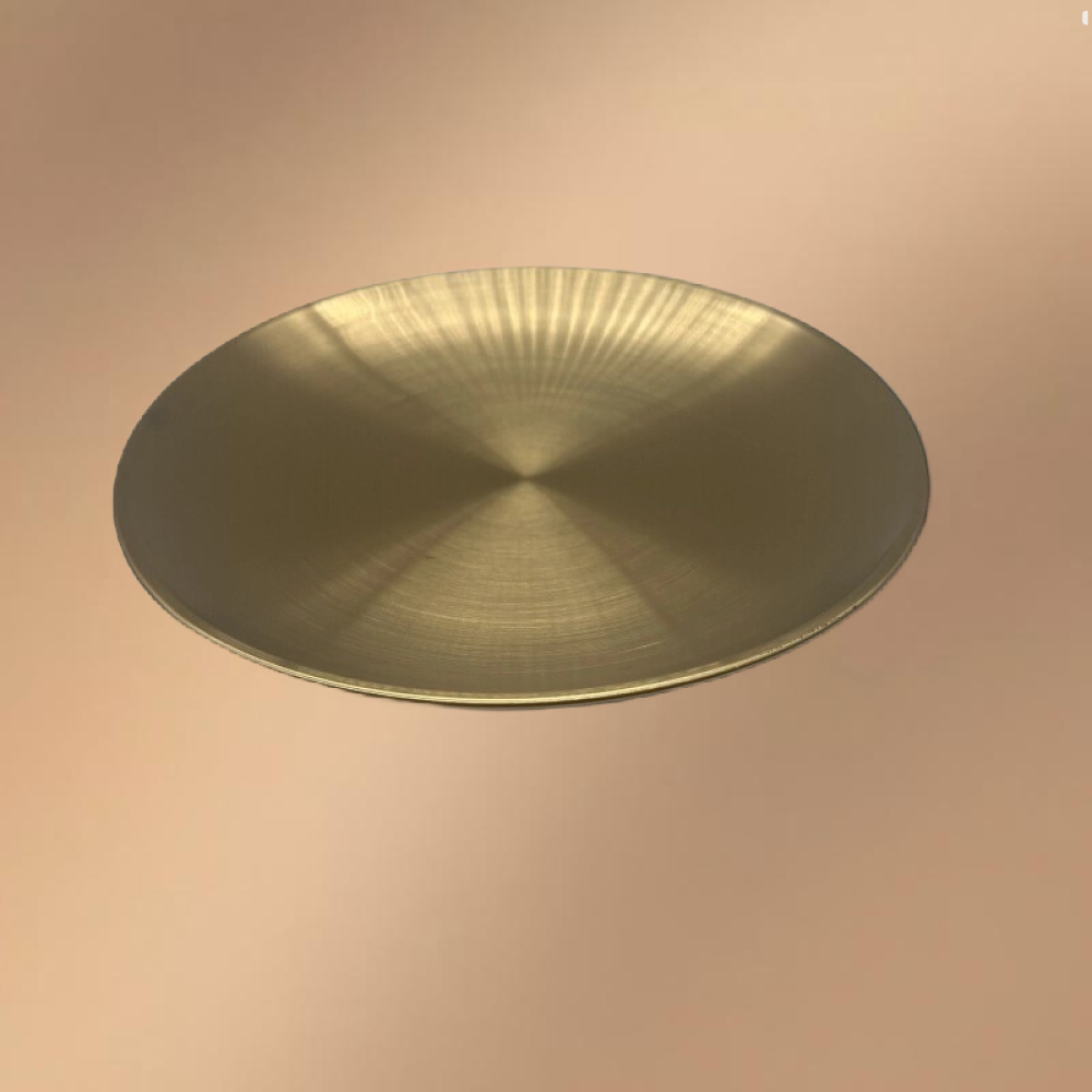 Golden Stainless Steel Round Snack Plate