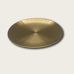 Golden Stainless Steel Round Snack Plate