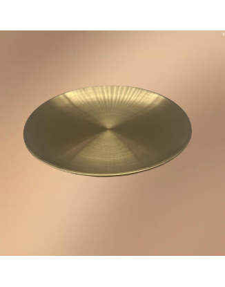 Golden Stainless Steel Round Snack Plate