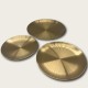 Golden Stainless Steel Round Snack Plate