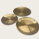 Golden Stainless Steel Round Snack Plate