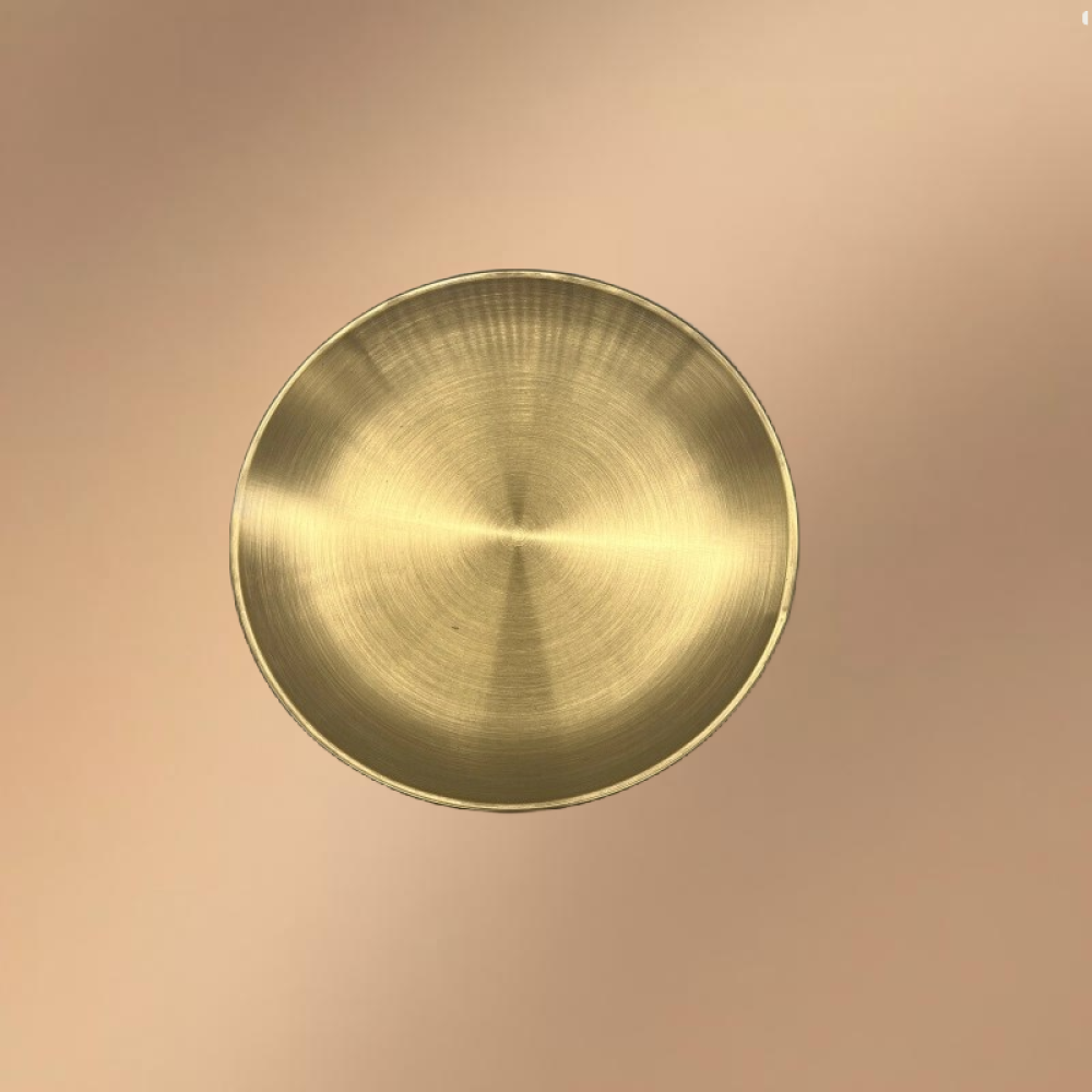 Golden Stainless Steel Round Snack Plate