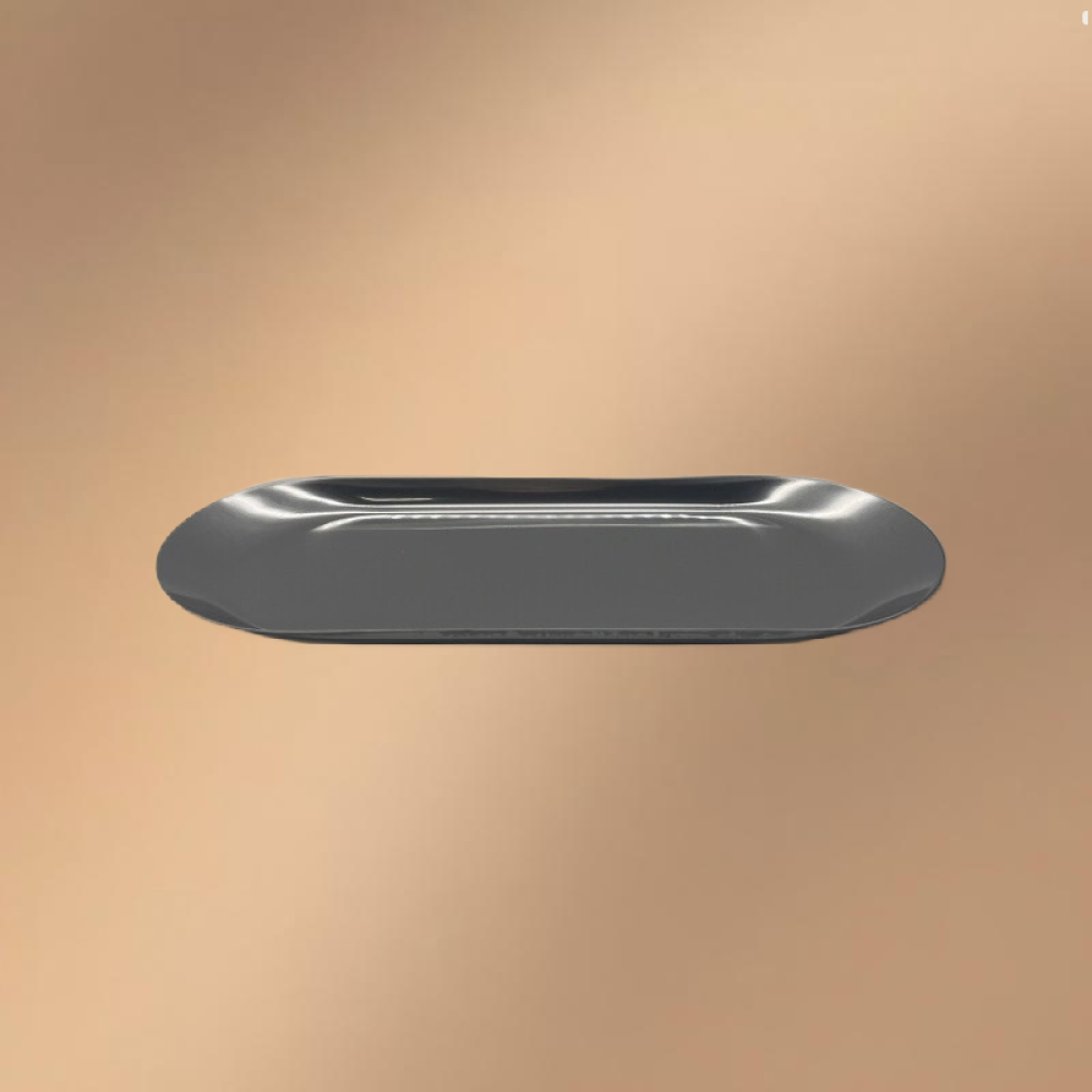 Silver Stainless Steel Oval Serving Plate