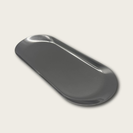 Silver Stainless Steel Oval Serving Plate