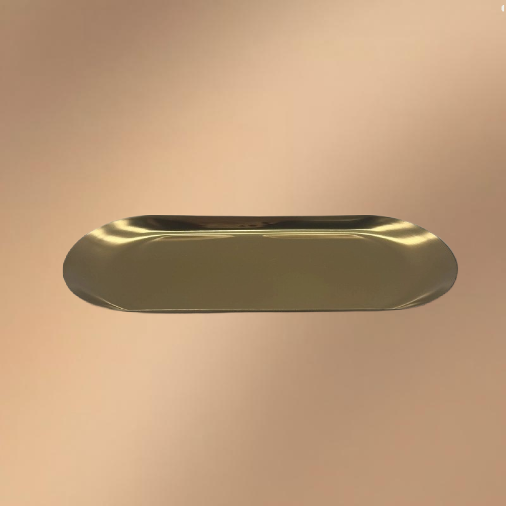 Golden Stainless Steel Serving Plates