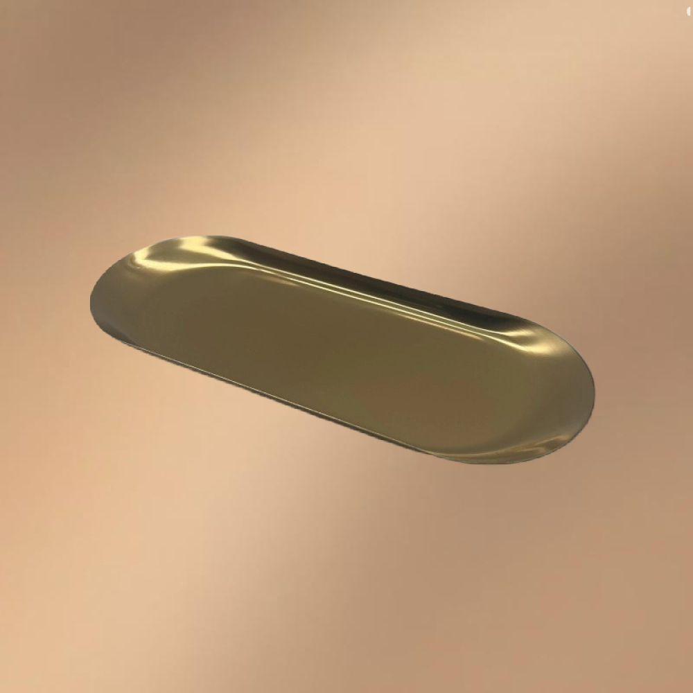 Golden Stainless Steel Serving Plates