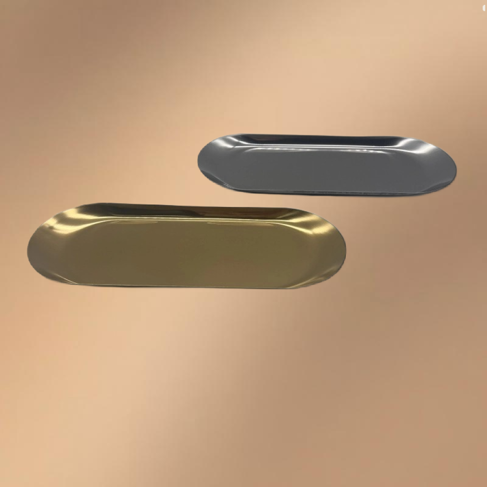 Golden Stainless Steel Serving Plates