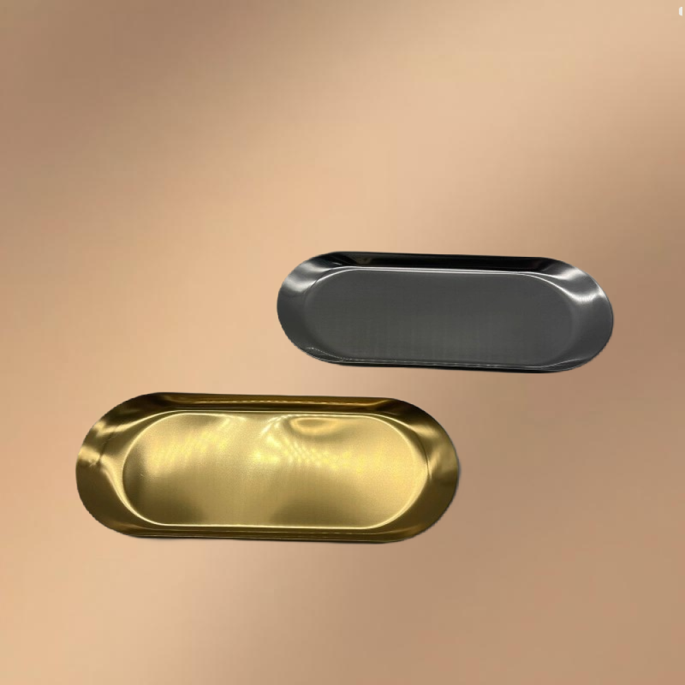 Golden Stainless Steel Serving Plates