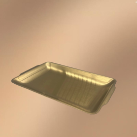 Golden Stainless Steel Rectangular Flat-Bottomed Tray Golden Stainless Steel Rectangular Flat-Bottomed Tray