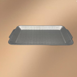 Silver Stainless Steel Rectangular Flat-Bottomed Tray Silver Stainless Steel Rectangular Flat-Bottomed Tray