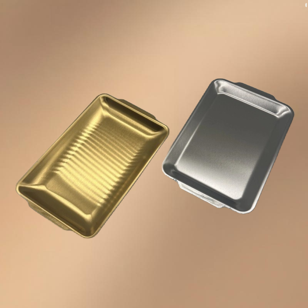Silver Stainless Steel Rectangular Flat-Bottomed Tray Silver Stainless Steel Rectangular Flat-Bottomed Tray