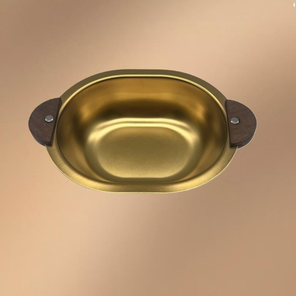 Golden Stainless Steel Little Bear Heat-resistant Dinnerware Bowl