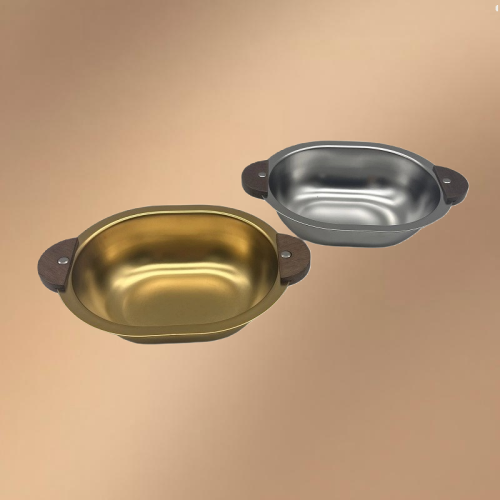 Golden Stainless Steel Little Bear Heat-resistant Dinnerware Bowl