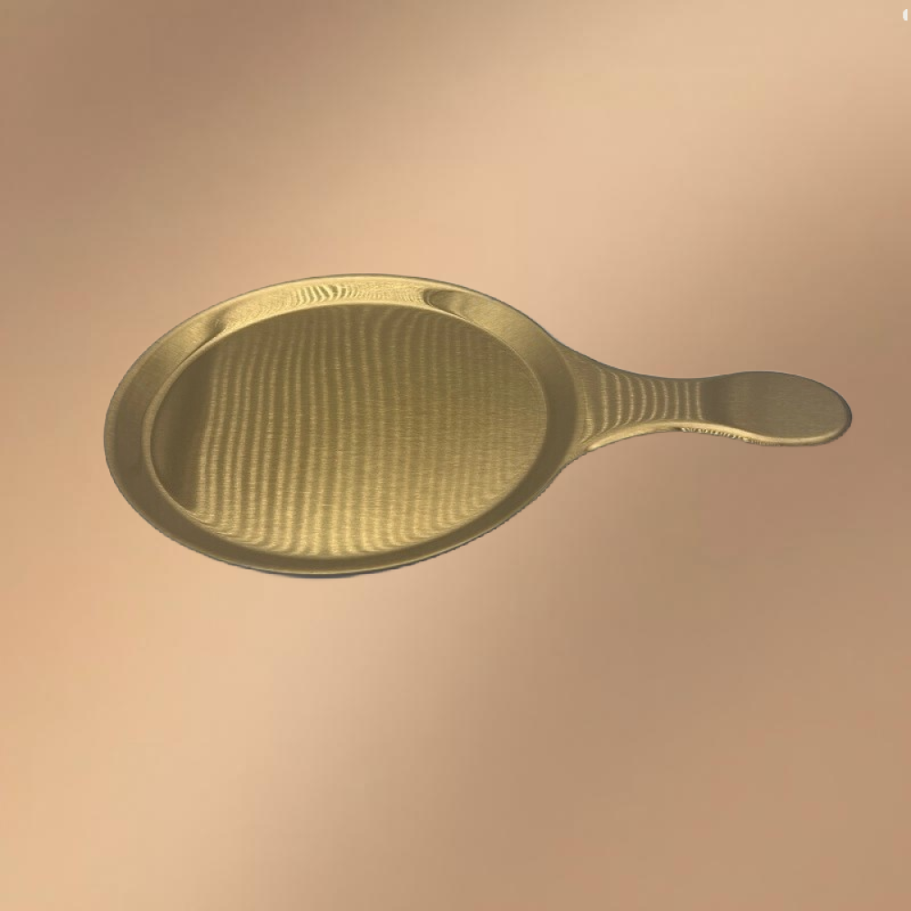 Golden Stainless Steel Handle For The Snack Plate