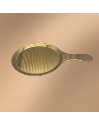 Golden Stainless Steel Handle For The Snack Plate