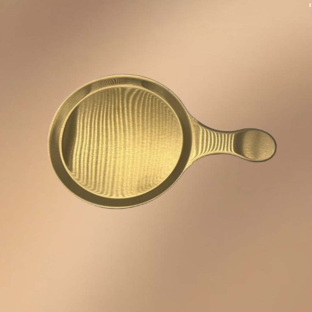 Golden Stainless Steel Handle For The Snack Plate