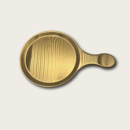 Golden Stainless Steel Handle For The Snack Plate