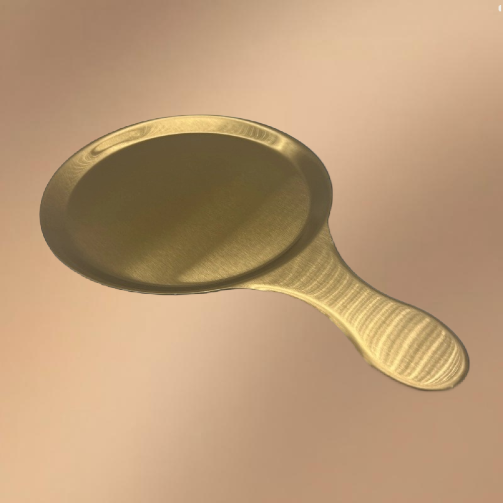 Golden Stainless Steel Handle For The Snack Plate