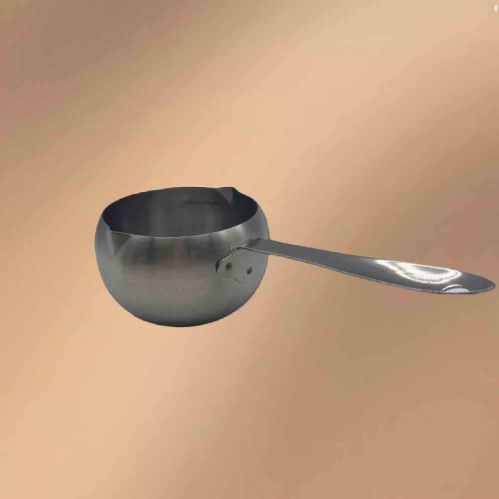 Silver Stainless Steel Drum-Shaped Oil Extraction Pan