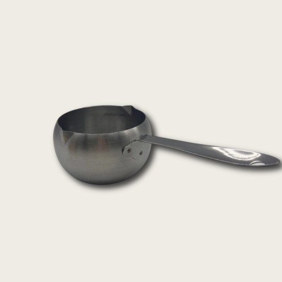 Silver Stainless Steel Drum-Shaped Oil Extraction Pan