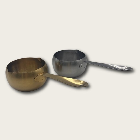 Golden Stainless Steel Drum-Shaped Oil Pan